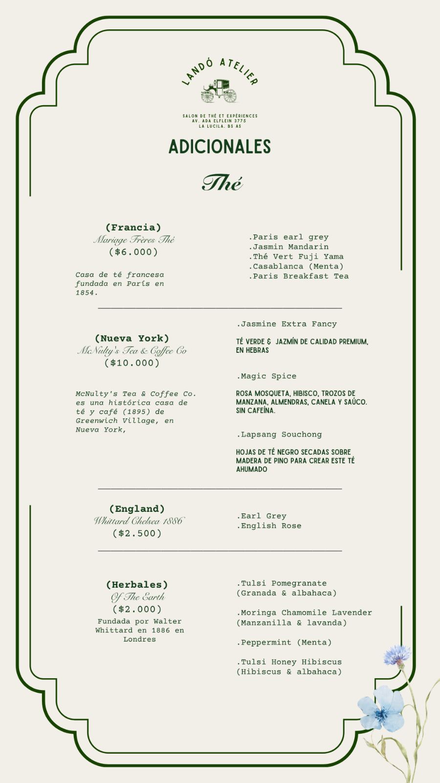 Menú Afternoon Tea · página 5