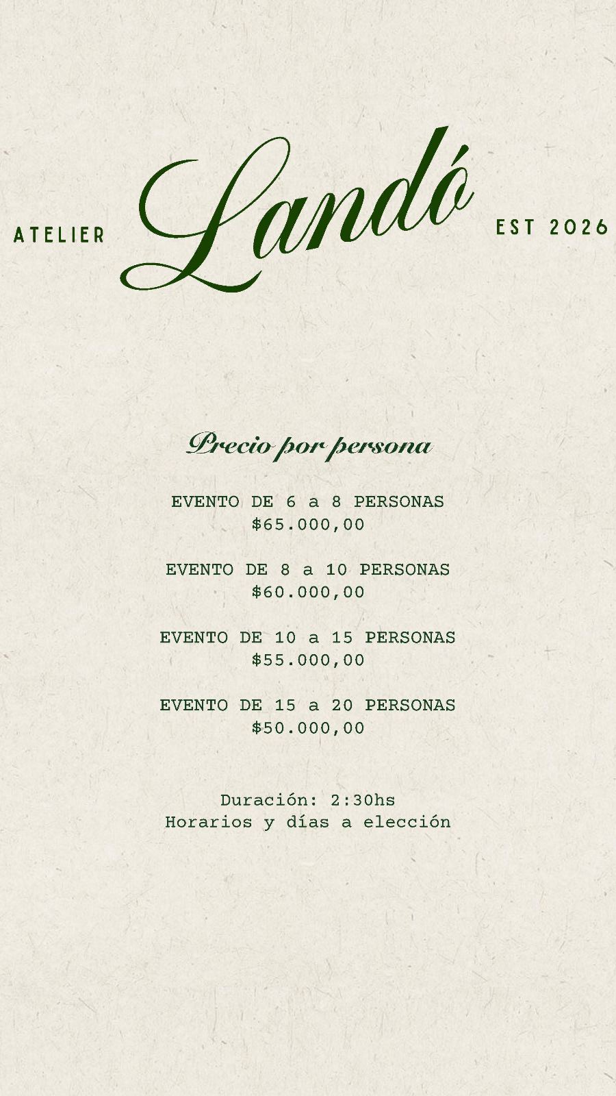 Menú Salón Privé · página 4